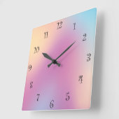 Modernes farbenfroher Regenbogen Galaxie Quadratische Wanduhr (Winkel)