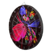 Modernes, farbenfrohes Abstraktes Kunstmuster #06 Dartscheibe (Vorderseite rechts)