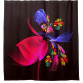 Modernes, farbenfrohes Abstraktes Kunstmuster #06 Duschvorhang (Vorderseite)