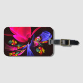 Modernes, farbenfrohes Abstraktes Kunstmuster #06 Gepäckanhänger (Vorderseite (Horizontal))