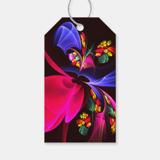 Modernes, farbenfrohes Abstraktes Kunstmuster #06 Geschenkanhänger (Vorderseite)