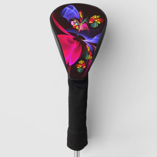 Modernes, farbenfrohes Abstraktes Kunstmuster #06 Golf Headcover (Vorderseite)