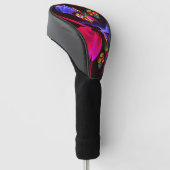 Modernes, farbenfrohes Abstraktes Kunstmuster #06 Golf Headcover (angewinkelt)