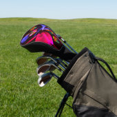 Modernes, farbenfrohes Abstraktes Kunstmuster #06 Golf Headcover (In SItu)