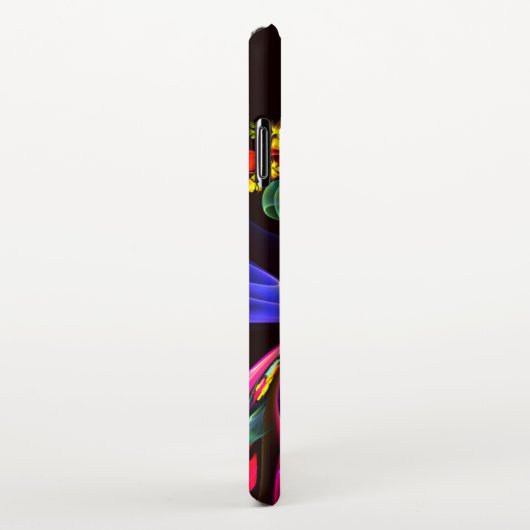 Modernes, farbenfrohes Abstraktes Kunstmuster #06 iPhone Hülle (Rechte Seite)