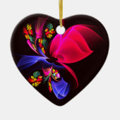 Modernes, farbenfrohes Abstraktes Kunstmuster #06 Keramik Ornament (Vorne)