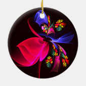 Modernes, farbenfrohes Abstraktes Kunstmuster #06 Keramik Ornament (Hinten)