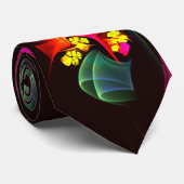 Modernes, farbenfrohes Abstraktes Kunstmuster #06 Krawatte (Gerollt)