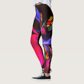 Modernes, farbenfrohes Abstraktes Kunstmuster #06 Leggings (Links)