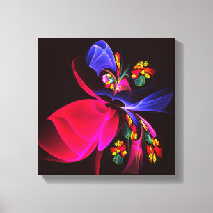 Modernes, farbenfrohes Abstraktes Kunstmuster #06 Leinwanddruck