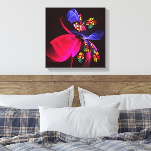 Modernes, farbenfrohes Abstraktes Kunstmuster #06 Leinwanddruck (Insitu (Schlafzimmer))