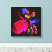 Modernes, farbenfrohes Abstraktes Kunstmuster #06 Leinwanddruck (Insitu (Holzboden))