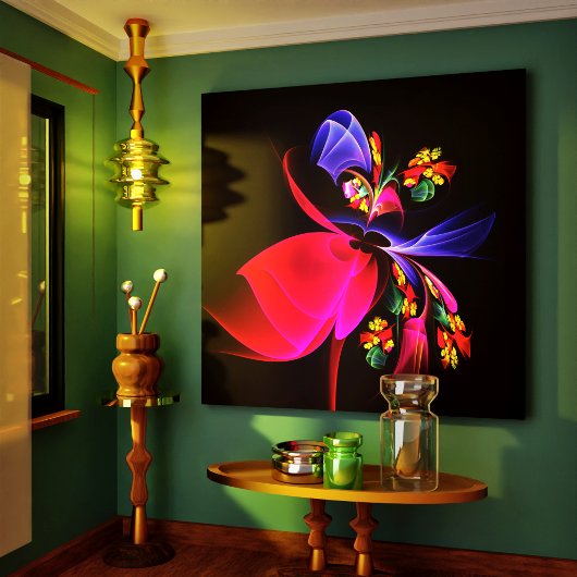 Modernes, farbenfrohes Abstraktes Kunstmuster #06 Leinwanddruck