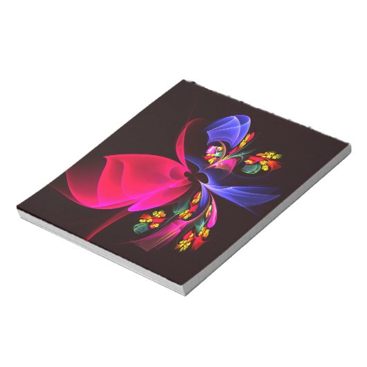 Modernes, farbenfrohes Abstraktes Kunstmuster #06 Notizblock (Rotiert)