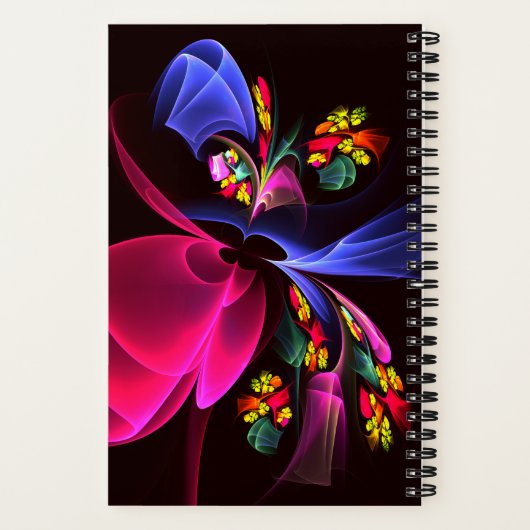 Modernes, farbenfrohes Abstraktes Kunstmuster #06 Notizblock (Rückseite)