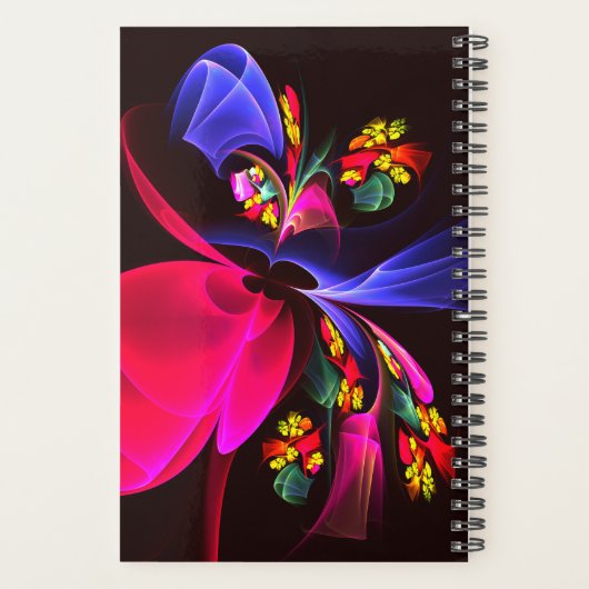 Modernes, farbenfrohes Abstraktes Kunstmuster #06 Planer (Rückseite)