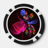 Modernes, farbenfrohes Abstraktes Kunstmuster #06 Pokerchips (Rückseite)