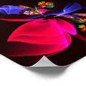 Modernes, farbenfrohes Abstraktes Kunstmuster #06 Poster (Ecke)