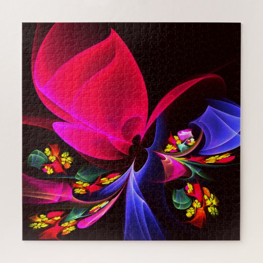 Modernes, farbenfrohes Abstraktes Kunstmuster #06 Puzzle (Horizontal)