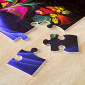 Modernes, farbenfrohes Abstraktes Kunstmuster #06 Puzzle (Seite)