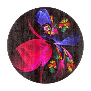 Modernes, farbenfrohes Abstraktes Kunstmuster #06 Schneidebrett