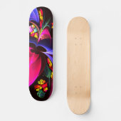 Modernes, farbenfrohes Abstraktes Kunstmuster #06 Skateboard (Vorderseite)