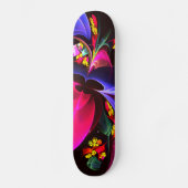 Modernes, farbenfrohes Abstraktes Kunstmuster #06 Skateboard (Vorderseite)