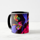 Modernes, farbenfrohes Abstraktes Kunstmuster #06 Tasse (Vorderseite Links)