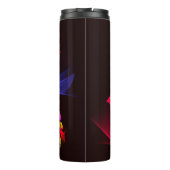 Modernes, farbenfrohes Abstraktes Kunstmuster #06 Thermosbecher (Rückseite)