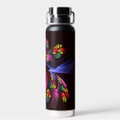 Modernes, farbenfrohes Abstraktes Kunstmuster #06 Trinkflasche (Rückseite)