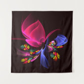 Modernes, farbenfrohes Abstraktes Kunstmuster #06 Wandteppich (Vorderseite (Horizontal))