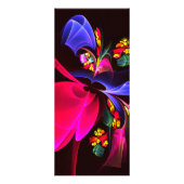 Modernes, farbenfrohes Abstraktes Kunstmuster #06 Werbekarte (Hinten)