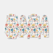 Modernes, farbenfrohes Blumenmuster aus dem Mittel Geschenkschachtel (Ungefaltet)