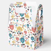 Modernes, farbenfrohes Blumenmuster aus dem Mittel Geschenkschachtel (Geöffnet)