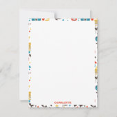 Modernes, farbenfrohes Blumenmuster aus dem Mittel Mitteilungskarte (Vorderseite)