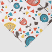 Modernes, farbenfrohes Blumenmuster aus dem Mittel Seidenpapier (Ausschnitt)