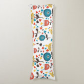 Modernes, farbenfrohes Blumenmuster aus dem Mittel Seitenschläferkissen (Vorderseite Vertikal)