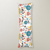 Modernes, farbenfrohes Blumenmuster aus dem Mittel Seitenschläferkissen (Rückseite (Vertikal))