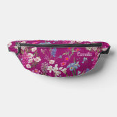 Modernes, farbenfrohes Blumenmuster - Lila Name Bauchtasche (Ablage )