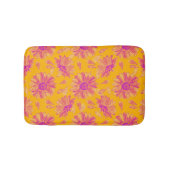 Modernes, farbenfrohes, florales Muster Badematte (Vorderseite)