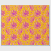 Modernes, farbenfrohes, florales Muster Geschenkpapier (Flach)