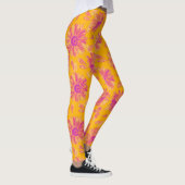 Modernes, farbenfrohes, florales Muster Leggings (Rechts)