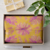 Modernes, farbenfrohes, florales Muster Seidenpapier (Geschenk)