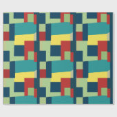 Modernes, farbenfrohes geometrisches Muster des Mi Geschenkpapier (Flach)