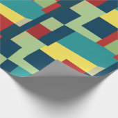 Modernes, farbenfrohes geometrisches Muster des Mi Geschenkpapier (Ecke)
