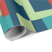 Modernes, farbenfrohes geometrisches Muster des Mi Geschenkpapier (Rolleneckpunkt)