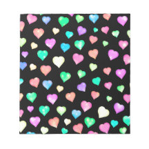 Modernes, farbenfrohes Herzmuster