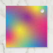 Modernes farbenfrohes, holografisches Brautparty Geschenkanhänger (Rückseite)