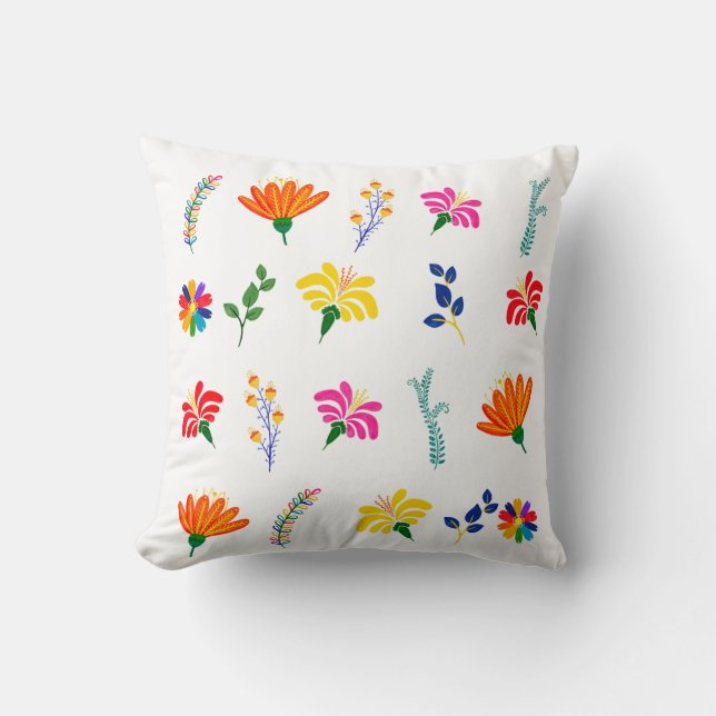 Modernes, farbenfrohes Kissen (Vorderseite)