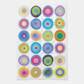 Modernes, farbenfrohes Kreislaufmuster des Mittelj Geschirrtuch (Vertikal)